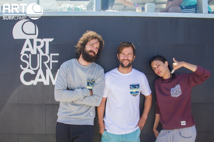 Juan Ibáñez y Nerea Barros en Artsurfcamp, julio de 2015