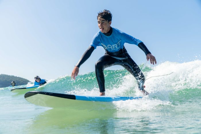 Aprendiendo surf en el camp surf principiantes